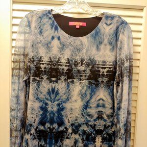 Abstract art styled knit top